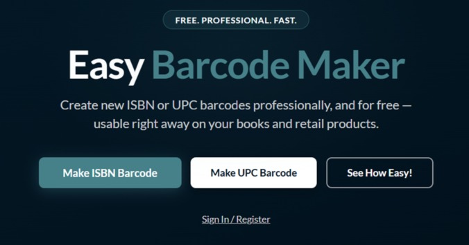 Easy Barcode Maker Home Screen