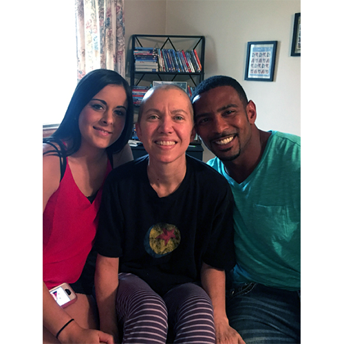 Two more people Amy loved—our niece and nephew, Tiffany and Christopher. Amy tried to adopt each of these kids at one point or another over years. When she found out Chris and Tee were coming to visit, Amy determined she would not die until she saw them. You can see how tiny she was, how weak…and how happy. She went into Hospice the very next day, but she kept her promise. She refused to die until after she’d hugged these two people one last time. Amy's Scrapbook: Amy with Chris and Tee